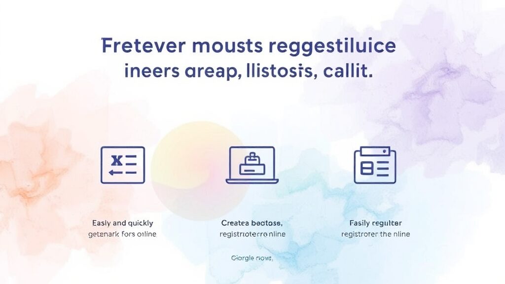 사업자 등록증 발급, 온라인 신청 완벽 가이드 (watercolor 스타일)