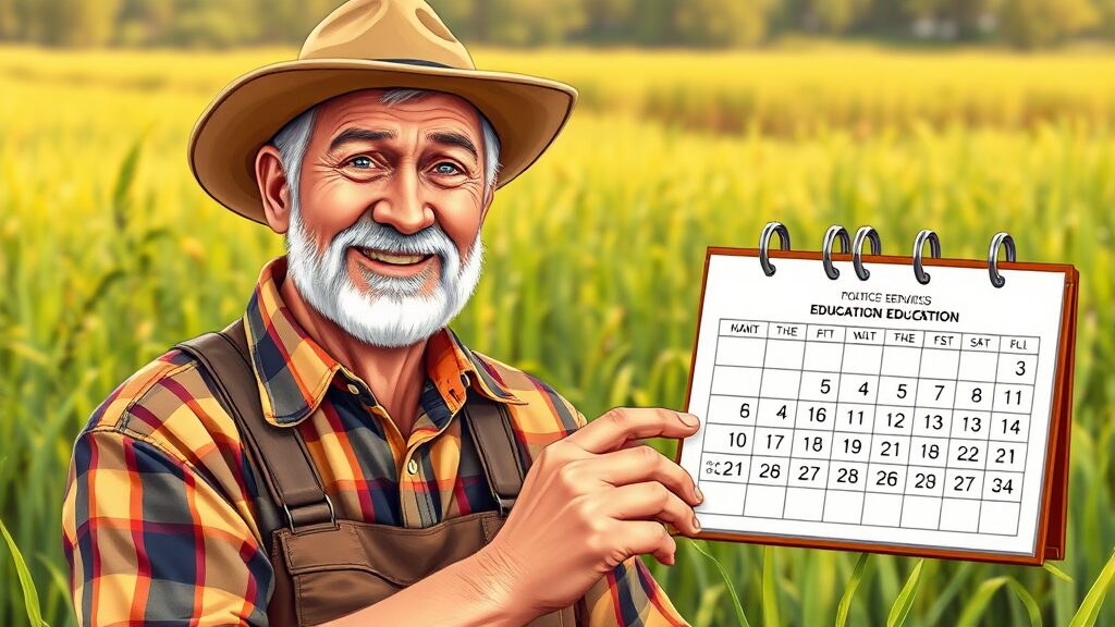 공익직불금 의무교육, 언제까지 들어야 하나요? (realistic 스타일)