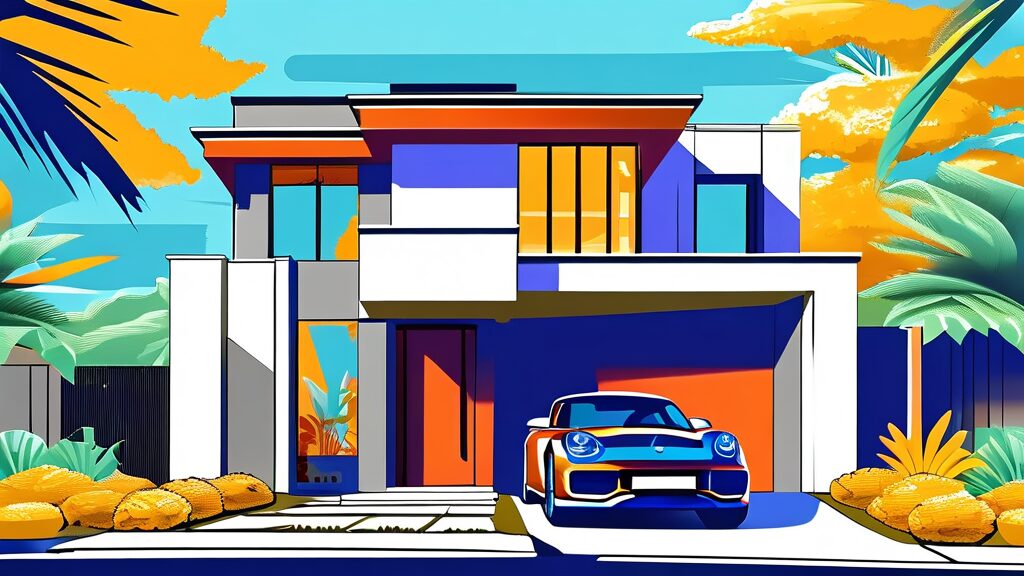 증명서 활용 사례: 주택 구매부터 대출까지 (illustration 스타일)