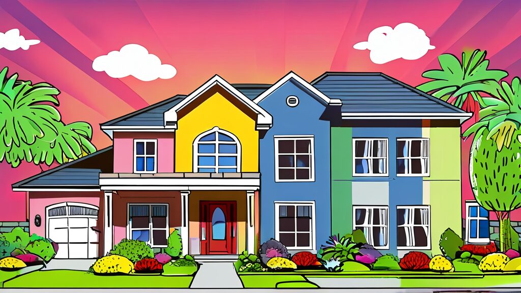 공시가격, 세금 계산부터 집값 확인까지 (cartoon 스타일)