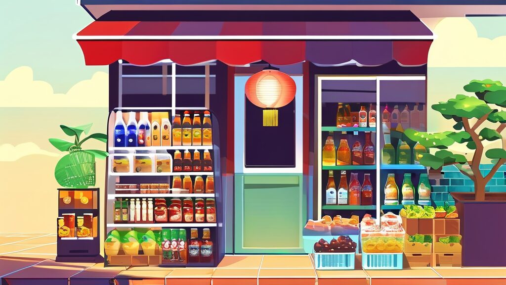 왜 동네 슈퍼에서만 만날 수 있을까? (illustration 스타일)