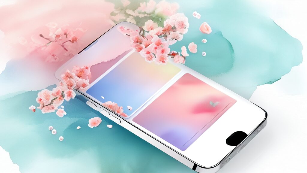 어떻게 신청하나요? 모바일 및 비대면 신청 방법 (watercolor 스타일)