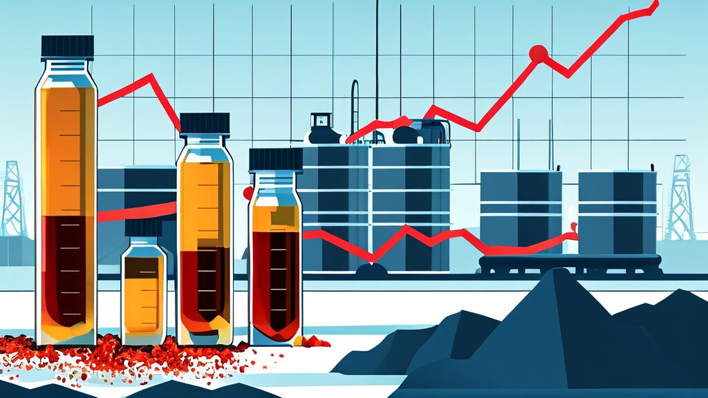 국제유가 상승이 국내 경제 및 투자에 미치는 영향 (illustration 스타일)